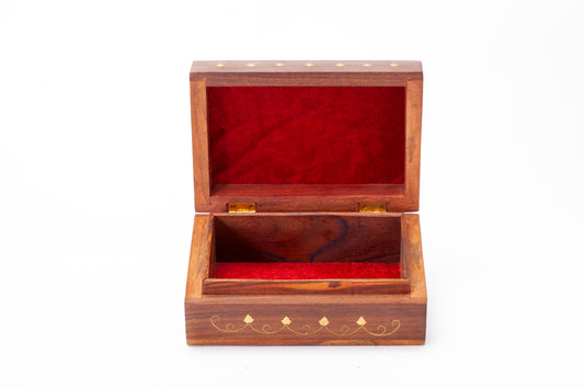 Brass Inlay Jewellery Box 6X4