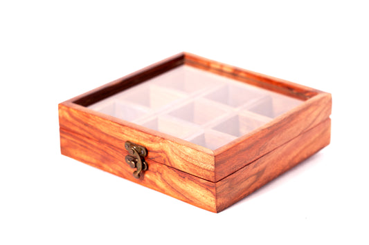 Wooden Masala Box -9 Parts