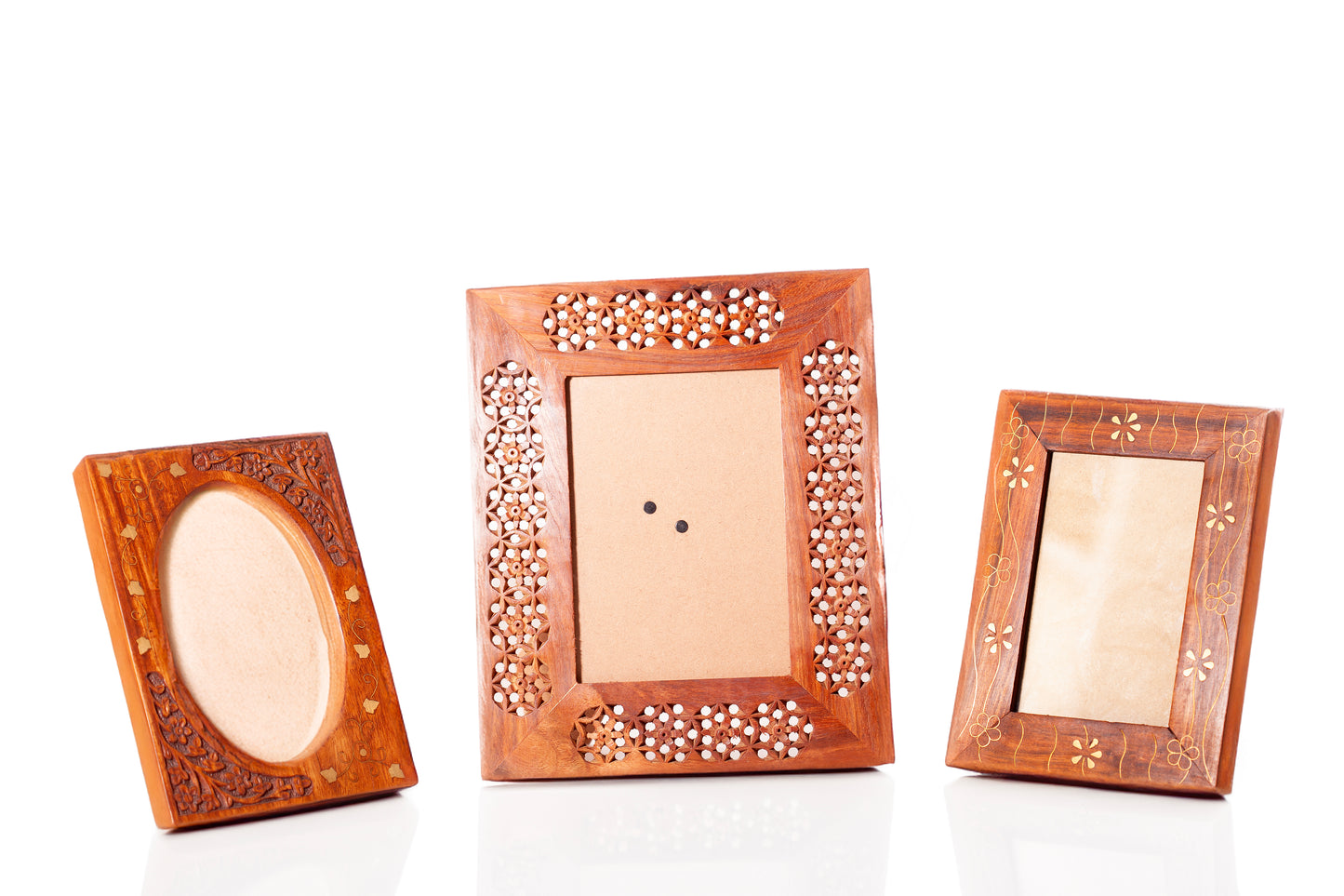 Sheesham Photo Frame Jali Oval 6x4