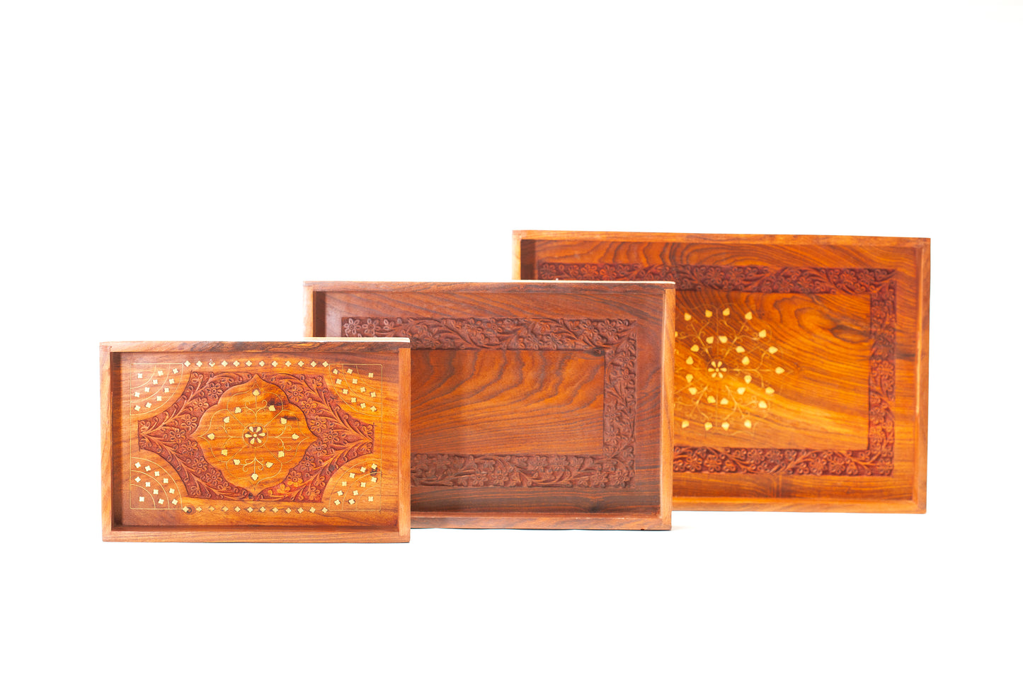 Sheesham Tray Set of 3